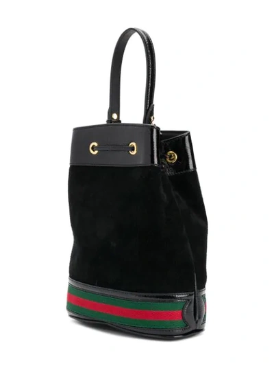 Shop Gucci Ophidia Bucket Bag In Black