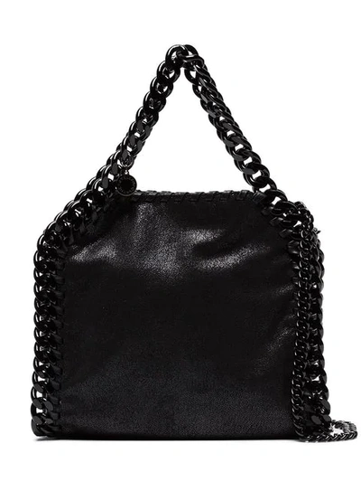 Shop Stella Mccartney Black Falabella Shaggy Deer Shoulder Bag