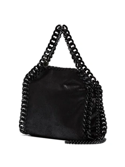 Shop Stella Mccartney Black Falabella Shaggy Deer Shoulder Bag