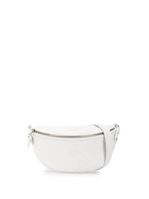 Balenciaga 'souvenir Xxs' Logo Embossed Leather Bum Bag In 9002 White |  ModeSens