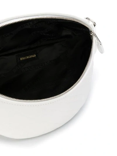 Shop Balenciaga Logo Belt Bag In White