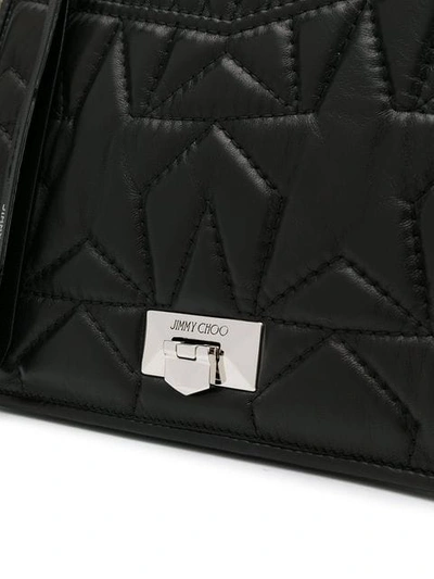 Shop Jimmy Choo Helia Top Handle Bag In Black