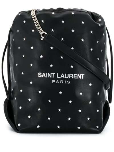 Shop Saint Laurent Teddy Bucket Bag In Black