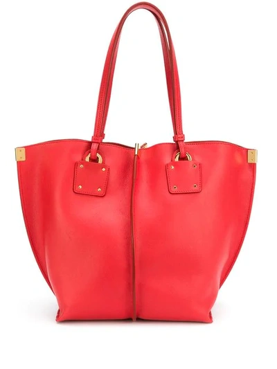Shop Chloé Vick Tote Bag In Red