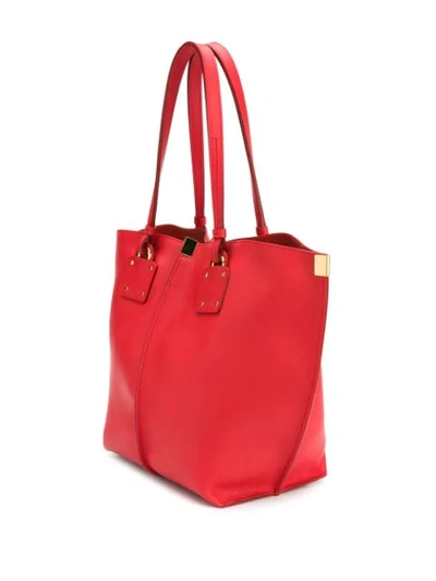 Shop Chloé Vick Tote Bag In Red