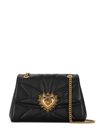 Shop Dolce & Gabbana Large Devotion Shoulder Bag In Black