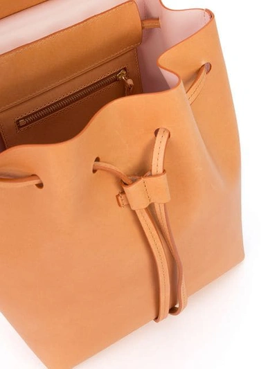 Shop Mansur Gavriel Mini Drawstring Backpack In Brown