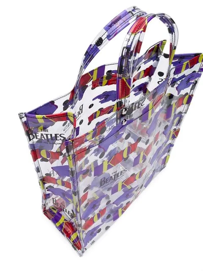 Shop Comme Des Garçons Printed Tote Bag In Translucide