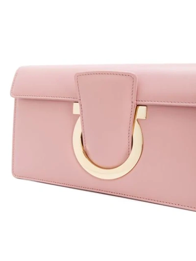 Shop Ferragamo Salvatore  Gancio Clutch Bag - Pink