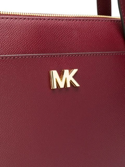 Shop Michael Michael Kors Maddie Shoulder Bag In Red