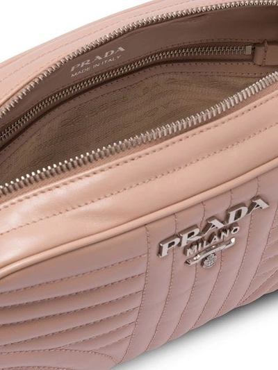 Shop Prada Quilted Camera Bag In Pink