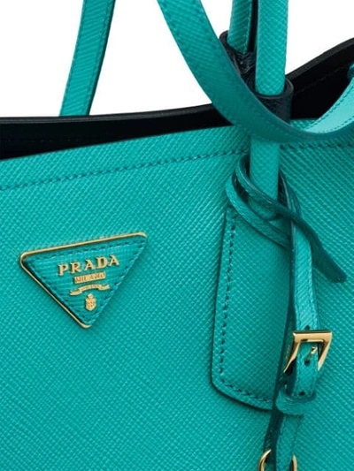 Shop Prada Double Bag - Green