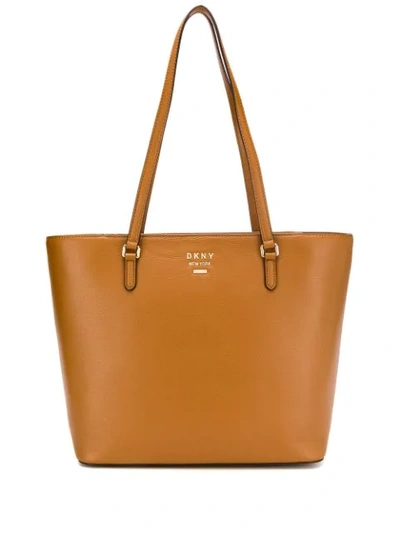 Shop Dkny Large Whitney Tote In Brown
