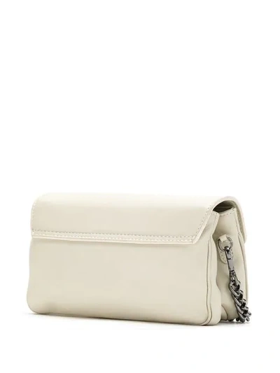 Shop Mara Mac Leather Shoulder Bag In White