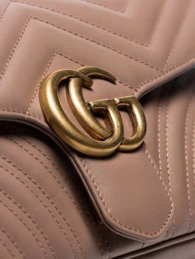 Shop Gucci Beige Marmont Quilted In Neutrals