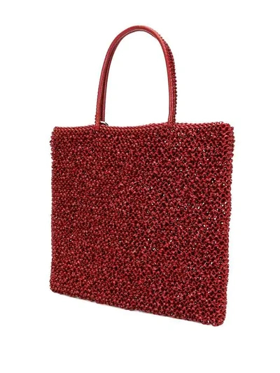 Shop Anteprima Standard Medium Wirebag Tote In Rosso 035