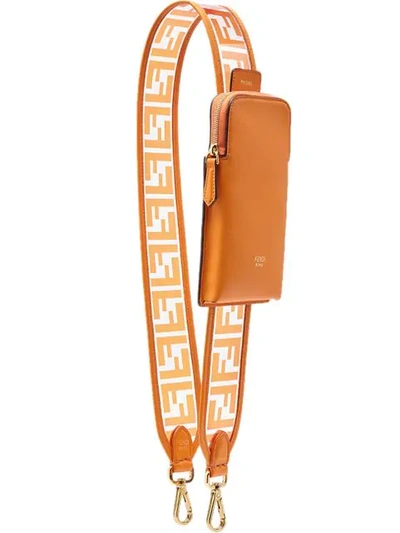 Shop Fendi Strap You Bag Strap In Orange