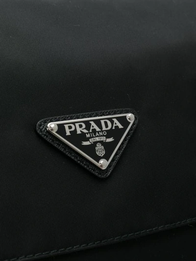 Shop Prada Studded Shoulder Bag In F0002 Nero