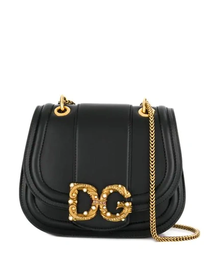 Shop Dolce & Gabbana Dg Amore Bag In Black