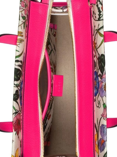 GUCCI FLORA中号手提包 - 白色