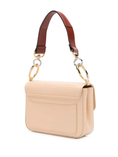 Shop Chloé Small C Shoulder Bag In Neutrals