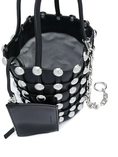 Shop Alexander Wang Roxy Cage Bucket Bag In Black