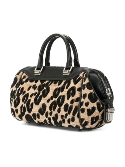 Pre-owned Louis Vuitton Leopard Print Handbag In Black