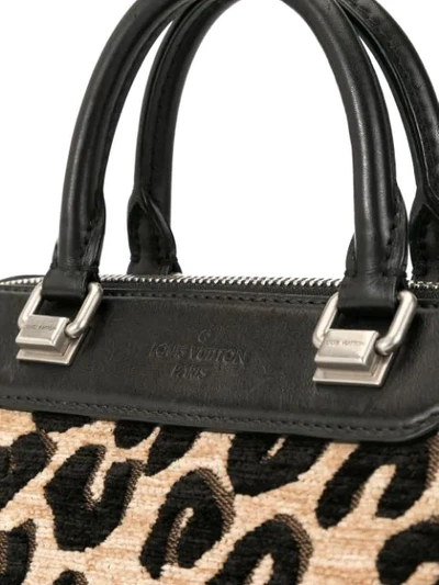 Pre-owned Louis Vuitton Leopard Print Handbag In Black