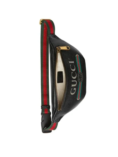 Shop Gucci Print Small Belt Bag In Black