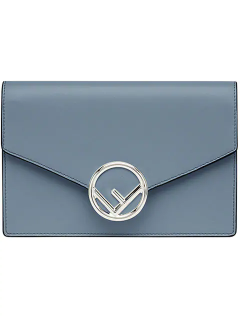blue fendi wallet