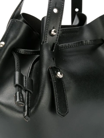 Shop Hogan Drawstring Tote Bag In Black