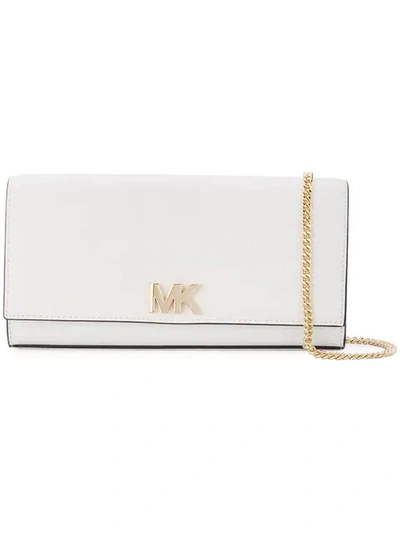 Shop Michael Michael Kors Mott Chain Wallet In White