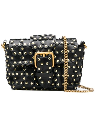 Shop Red Valentino Red(v) Studded Puzzle Bag - Black