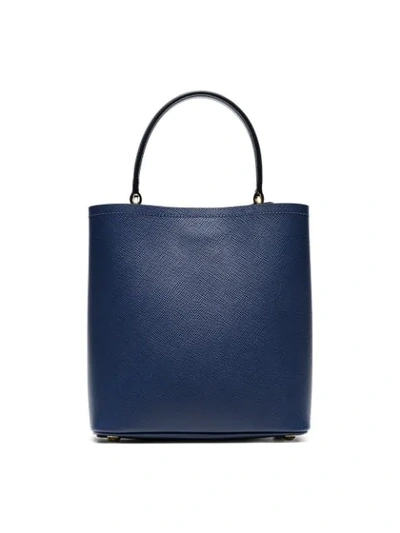 Shop Prada Saffiano Tote Bag - Blue