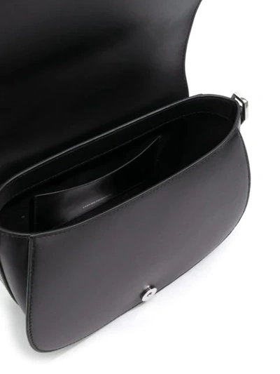 Shop Emporio Armani Micro Studs Shoulder Bag In Black