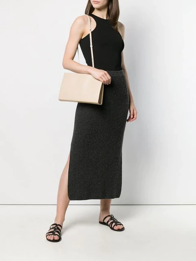 Shop Aesther Ekme Snap Shoulder Bag In Neutrals