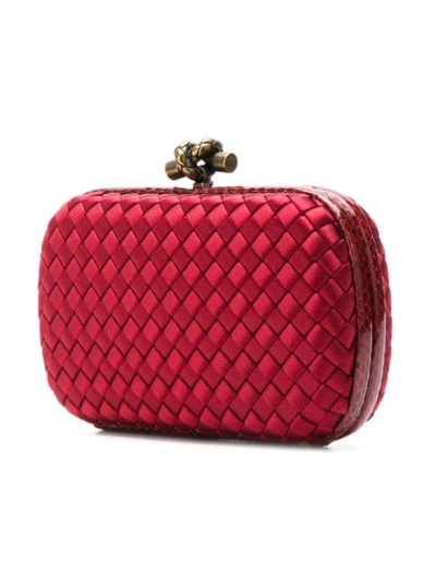 Shop Bottega Veneta Intrecciato Clutch Bag In Red