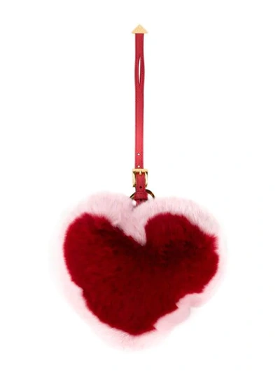 Shop Prada Heart Plushie In Pink