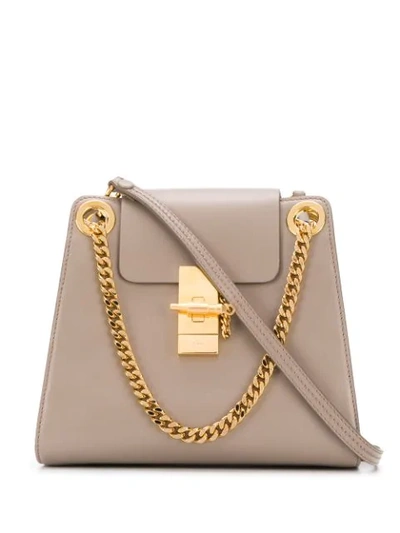 Shop Chloé Mini Annie Shoulder Bag In Neutrals