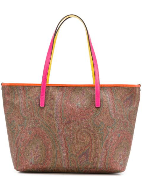 paisley print tote bag