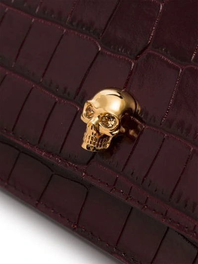 Shop Alexander Mcqueen Mini Skull Cross-body Bag In 6230 Burgundy