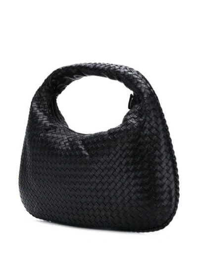 Shop Bottega Veneta Intrecciato Hobo Bag In Black