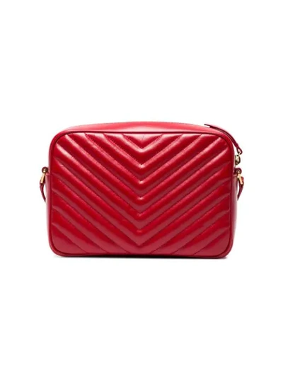 red Lou quilted leather cross-body bag