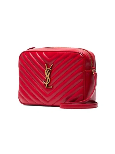 red Lou quilted leather cross-body bag