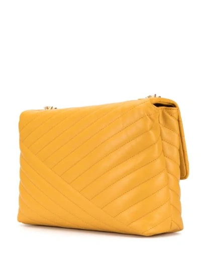 Shop Tory Burch Kira Chevron Flap Shoulder Bag In Yellow