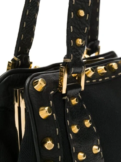 Pre-owned Fendi 2010's Studded Mini Bag In Black