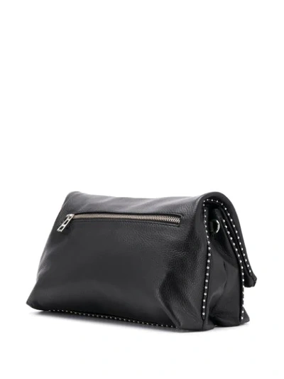 Zadig & Voltaire Rocky Foldover Crossbody Bag In Black