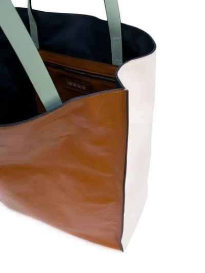 Shop Marni Large Tote Bag In Brown