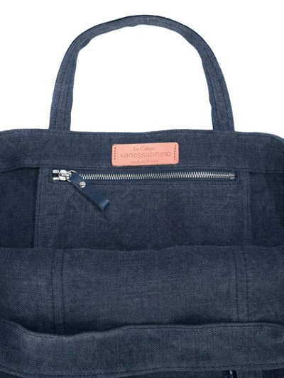 Shop Vanessa Bruno Sequin Trim Tote Bag In Blue