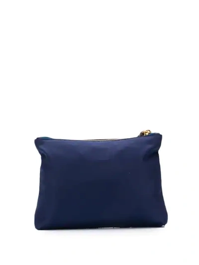 Shop Anya Hindmarch Hubby Smiley Pouch In Blue